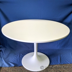 41" Round White Office Meeting Table