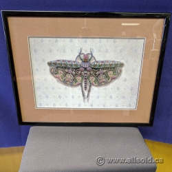 Flower Moth Wall Art, Unknown Artist