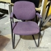 Purple Fabric Sleigh Guest Chair w/ Padded Arms