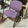 Purple Fabric Sleigh Guest Chair w/ Padded Arms