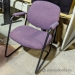 Purple Fabric Sleigh Guest Chair w/ Padded Arms