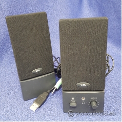 CA Black Powered Computer Desktop Speakers
