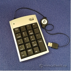 Adesso AKP-150 - 19 Key Numeric Keypad with Retractable Cord