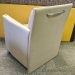 Tan Teknion Leather Armchair w/ Swivel Tablet