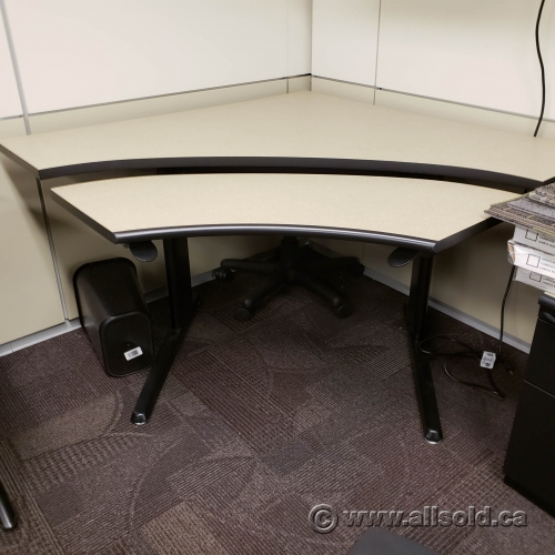 Teknion Sit Stand Corner Desk Allsold Ca Buy Sell Used Office Furniture Calgary