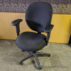 Hon Unanimous Black Fabric Adjustable Office Task Chair