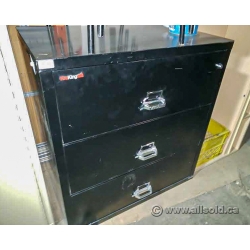 Fire King Black 3 Drawer Lateral fireproof File Cabinet Fire King Black 3 Drawer Lateral fireproof File Cabinet