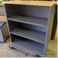 42" Height Grey Wood Bookcase w/ Blonde Top