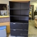 Smed Black 2 Drawer Lateral File Cabinet w/ Adj. Bookcase Top