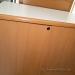 Simo Peanut 2 Door Wood Storage Cabinet w/ White Top