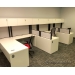 White L Suite Office Desk w/ Overhead Storage Hutch