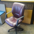 Keilhauer Respons Leather Meeting Task Chair w/ Fixed Arms