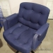 Wide Blue Rolling Office Chair