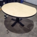 Gunnar Blonde and Black Height Adjustable 42" Meeting Table