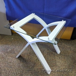 Glass Top Side End Table