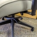 Grey Leather Seat Black Mesh Adjustable Task Chair