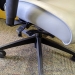 Grey Leather Seat Black Mesh Adjustable Task Chair