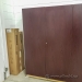 Mahogany 2 Door Built-In Storage Cabinet, Locking