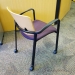 Haworth Improv Rolling Stacking Guest Chair w/ Fixed Arms