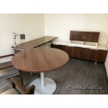 Teknion Maple White Suite Workstation w/ Table - Storage Cabinet