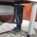Steelcase 42x24 in Rolling Training Table, w/ CPU Holder Pewter