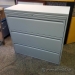 42" Haworth Grey 3 Drawer Lateral File Cabinet w/ Off-White Top