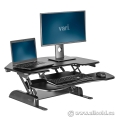 Black Height Adjustable Sit/Stand 36" Cube Corner Varidesk