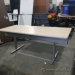 Steelcase Blonde Folding Table w/ Privacy Screen 72x30