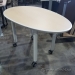 48" Blonde Egg Shaped Rolling Training Table