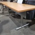 Folding Maple Training Table w/ Privacy Screen 60x30