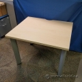 36" Blonde Rolling Training Desk Table