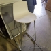 Steelcase White Bar Height Stool, Wipe-able