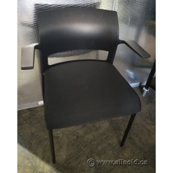 Black Steelcase Move Stacking Guest Chair