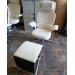 White Steelcase Leap WorkLounge Chair with Footstool