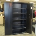 Hon Black Metal Adjustable 6 Shelf Storage Cabinet, Locking