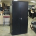 Hon Black Metal Adjustable 6 Shelf Storage Cabinet, Locking