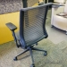 Steelcase Think Grey Mesh Back Leather Seat Adj. Task Chair