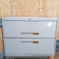 2 Drawer Grey Flip Front Lateral File Cabinet