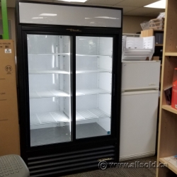 True 2 Sliding Glass Door Commercial Merchandiser Display Fridge