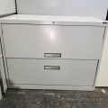 2 Drawer Grey Flip Front Lateral File Cabinet