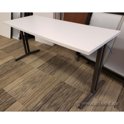 Herman Miller White Training Table w/ Power 60" x 24"