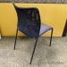 SitOnIt Black Mesh Back Office Stacking Chair w/ Blue Seat