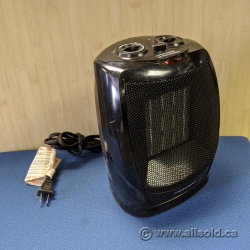 Black Pro Fusion Heat Oscillating Space Heater Fan