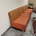 Orange Patterned Reception Guest Chair Soft Seating