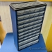 Vertical 43 Slot Plastic Parts Cabinet 12.5 x 20.5 x 6