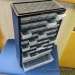 Vertical 43 Slot Plastic Parts Cabinet 12.5 x 20.5 x 6