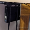 Sliding CPU Sit Stand Under Desk Hanger Mount with Strap Holder