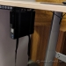 Sliding CPU Sit Stand Under Desk Hanger Mount with Strap Holder