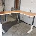 Haworth Light Maple Powered Sit Stand Height Adjustable Desk