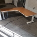 Haworth Light Maple Powered Sit Stand Height Adjustable Desk